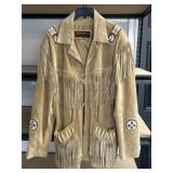 Suede Western Jacket with Beads and Leather