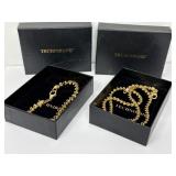 Technibond Gold Colored Bracelet, Necklace Set