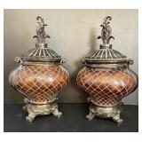 Decorative Lidded Jewelry Containers