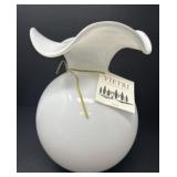 Vietri Hibiscus Fluted Italian Vase