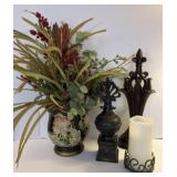 Floral Arrangement with Decorative Finials