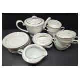 Noritake Fairmont China Teapot Sugar Creamer C