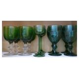 Green Glass Stemware