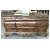 Kathy Ireland Antique Style Dresser with Stone Top