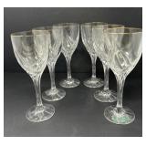 Six Crystal Lenox Goblets