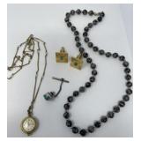 Watch Pendant, Cuff Links, Necklace, Tie Tack