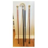 Brass and White Metal Walking Sticks