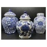 Blue & White Chrysanthemum Ginger Jars
