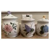 Princess House Vintage Garden Ceramic Canister Set