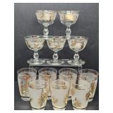 Libbey Golden Leaves Frosted Drinkware