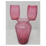 Cranberry Glass Trio