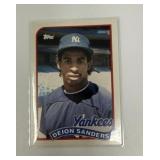 ROOKIE CARD 1989 TOPPS TRADED DEION SANDERS