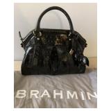 Brahmin Louise Rose Croc Embossed Satchel