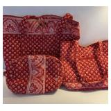 Vera Bradley Mesa Red Paisley Set