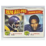 1975 Topps 1974 All-Pro Running Backs Card #209