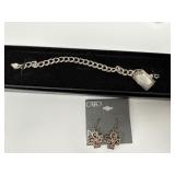 Sterling Charm Bracelet and Earringd
