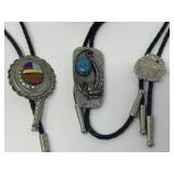 Trio of Western Fashion Bolero Ties