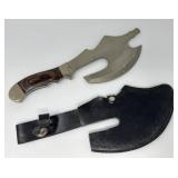 Wooden Handle Hatchet with Black Sheath