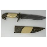 Eagle Knife in Ornate Metal Sheath