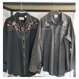 Two Western Shirts with Embroidery