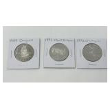 3 Commemorative Half Dollars
