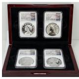 US Mint 225th Anniv. 4 Medal Set NGC Graded