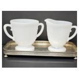 Shefield SP Tray and Cream and Sugar Depression