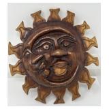 Hand Carved Sun and Moon Wall Art