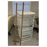 Wire Drawer Storage Rack, Novelty Wood Ladder