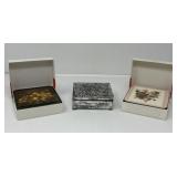 Coasters, Metal/Wood Trinket Box