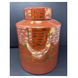 Red and Gold Lided Jar