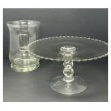 Candlestick Glass Pedestal Cake Stand, Vase