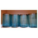 Hand-Blown Blue Glass Tumblers