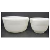 PYREX Milk Glass Ribbed Mixing Bowls