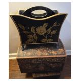 Decorative Box Plant Pedestal and Magazine Holder