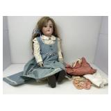 Vintage Queen Louise Porcelain Jointed Doll