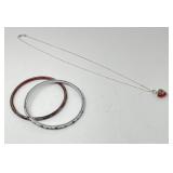 Cloisonné Bracelets and Pendant