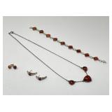 Sterling Silver and Amber Jewelry