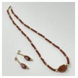 Goldstone Necklace and Earrings