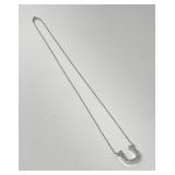 14KT White Gold Horse Shoe Necklace