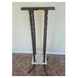 Vintage Plant Stand with Marble Top