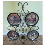 Decorative Plate Rack and Horse Plates