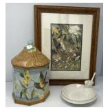 Ceramic Bird Cookie Jar, Trinket Dish, More