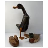 Three Wooden Ducks