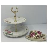Christineholm Porcelain Two-Tier Cake Stand