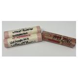 Two Rolls Wheat Cents and On Roll 1943 Steel Cents