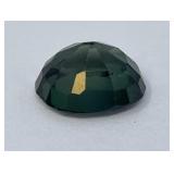 Oval Cushion-Cut Green Tourmaline Gemstone