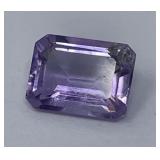 Emerald/Cushion-Cut Natural Amethyst Gemstone