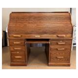 Oak Roll Top Desk