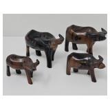 Family of Philippine Mahogany Water Buffalo